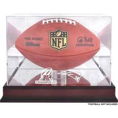 Fanatics Authentic New England Patriots 2017 AFC Champions Mahogany Football Logo Display Case