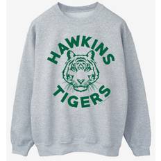 Netflix Stranger Things Hawkins Tigers Sweatshirt Grey