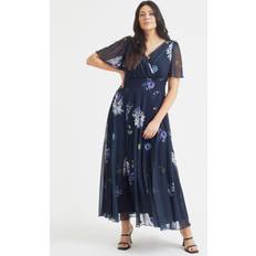 Scarlett & Jo Scarlett & Jo Isabelle Dandelion Float Sleeve Maxi Dress, Navy