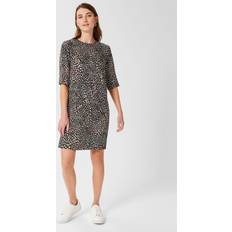 Hobbs Iza Animal Print Tunic Mini Dress, Multi