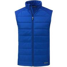 Cutter & Buck Evoke Hybrid Eco Softshell Recycled Mens Big Tall Full Zip Vest Tour blue