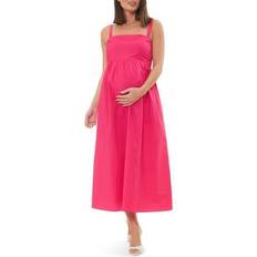 Ripe Maternity Tamara Tie Back Poplin Midi Maternity Sundress