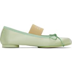 MM6 Maison Margiela Green Bow Ballerina Flats T7369 Aloe Wash IT