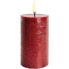 Handmade Candles & Accessories Uyuni Block Light Carmine Red LED Candle 10.1cm
