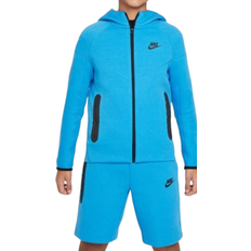 Nike Hoodies Children's Clothing Nike Youth Sportswear Tech Fleece Full Zip Hoodie - Light Photo Blue/Black/Black