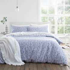 Bianca Shadow Leaves 200 Thread Count Duvet Cover Blue