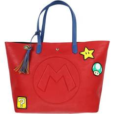 BioWorld Super Mario Bros. Power-Up Patches Red Tote Bag