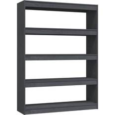 vidaXL 808220 Grey Book Shelf 135.5cm