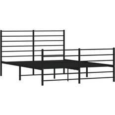 vidaXL Metal Bed Frame with Headboard and Footboard 120x190cm