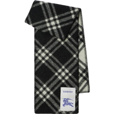 Burberry Scarfs Burberry Check Wool Scarf - Black