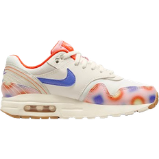 Nike Air Max 1 SE GS - Sail/Blue Joy/Safety Orange/Football Grey