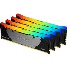Kingston 128 GB - DDR4 RAM Memory Kingston Fury Renegade RGB Black DDR4 3200MHz 4x32GB (KF432C16RB2AK4/128)
