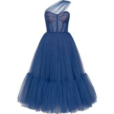 Milla Blue One-Shoulder Cocktail Tulle Dress