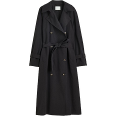 H&M Double-Breasted Trench Coat - Black