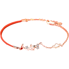 Onbuy Rope Birthday Bracelet - Gold/Red/Transparent