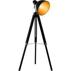 Homcom Retro Tripod Black/Gold Floor Lamp 152cm