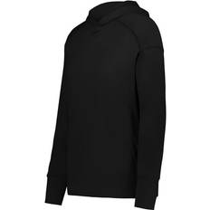 Holloway 222798 Women's Ventura Softknit Hooded Sweatshirt in Black Polyester/Spandex Blend