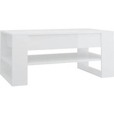 vidaXL 810905 High Gloss White Coffee Table 55x102cm