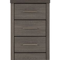 SECONIQUE Lisbon Black Wood Grain Bedside Table 40x40cm