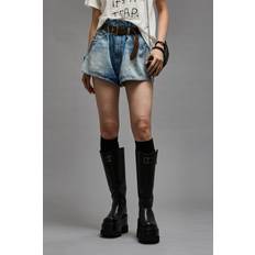 R13 Blue Venti Denim Shorts WAIST