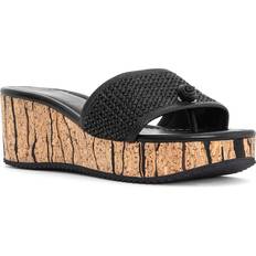 Donald Pliner Donald J. Pliner Silli Wedge Sandal Women's Black Sandals Platform Wedge