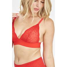 Lively The Long-Lined Lace Bralette: Tomato Red