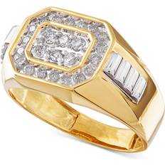 Macy's Rectangle Ring - Gold/Diamonds