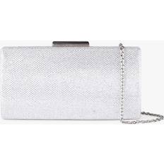 Silver Clutches Paradox London Dionne Textured Box Clutch Bag