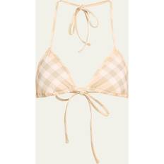 XXS Bikini Tops Burberry Check Bikini Top Flax