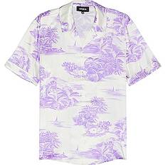 SER.O.YA Brenden Silk Shirt in Lavender. L, XL/1X