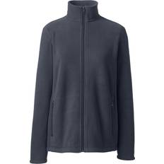 Lands' End Outerwear Lands' End Women's School Uniform Full-Zip Mid-Weight Fleece Jacket Dark charcoal