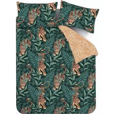 Catherine Lansfield Tropic Tiger Leaf Duvet Cover Green (220x200cm)