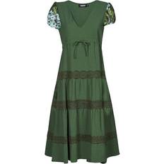 Desigual Vest Gingy Dress - Green