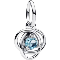 Pandora March Eternity Circle Dangle Charm - Silver/Blue