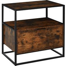 Homcom Industrial Style Side ‎Brown Small Table 34x60.5cm