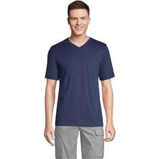 Lands' End Men T-shirts Lands' End Men's Super-t Short Sleeve V-Neck T-Shirt Radiant navy