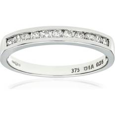 Diamant L'Eternel Womens 9ct White Gold Quarter Carat Channel Set Eternity Ring