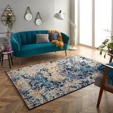Multicoloured Carpets Mercury Row Hall Runner Distressed Modern Multicolour, Blue 60x230cm