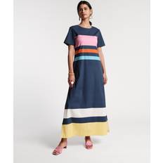 Elastane/Lycra/Spandex - Long Dresses - Stripes Vivi Striped Side-Slit Maxi Dress