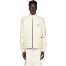 Moncler S Cardigans Moncler White Mock Neck Down Cardigan