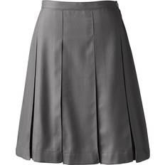 Lands' End Skirts Lands' End School Uniform Women's Tall Box Pleat Skirt Top of Knee Gray