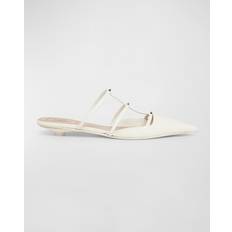 Laced - Women Ballerinas Valentino Garavani Rockstud Leather T-Strap Ballerina Mules