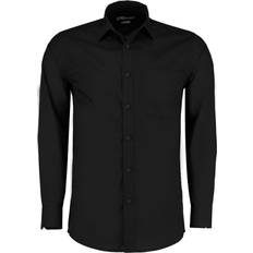 Kustom Kit 14in, Black Mens Poplin Tailored Long-Sleeved Formal Shirt