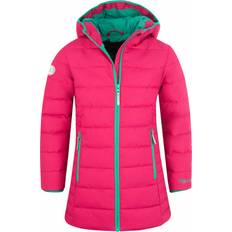 Trollkids Girl's Stavanger Coat - Pink/Peacock Green