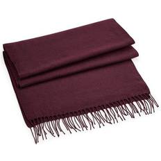 Men - Red Scarfs Beechfield Classic Woven Oversized Scarf Burgundy One