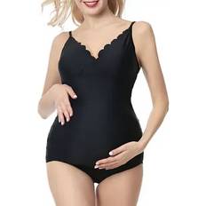 Kimi + Kai Kimber Maternity Upf One Piece Swimsuit Black