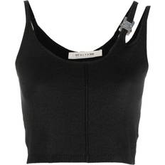 1017 ALYX 9SM buckle-detail asymmetric crop top women Cotton/Polyester/Viscose Black