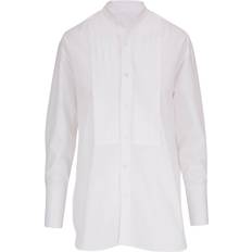 Nili Lotan collarless button-down shirt women White