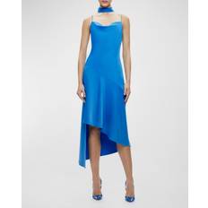 Alice + Olivia Harmony Asymmetric Slip Scarf Dress