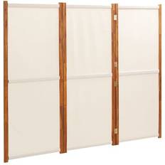 vidaXL 3-Panel Cream White Room Divider 210x180cm